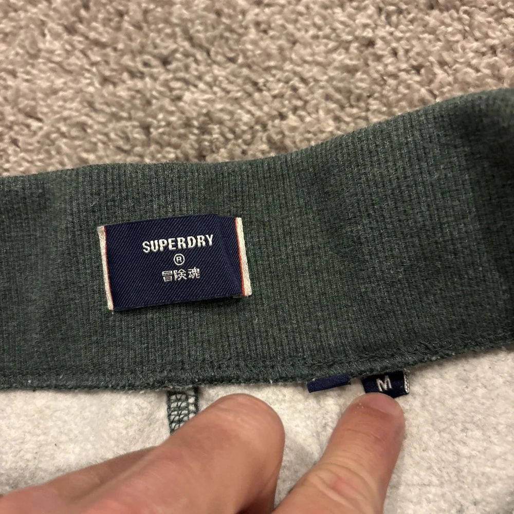 Superdry Mens Graphic Tracksuit Trousers Joggers Medium Green Cotton Drawstring
